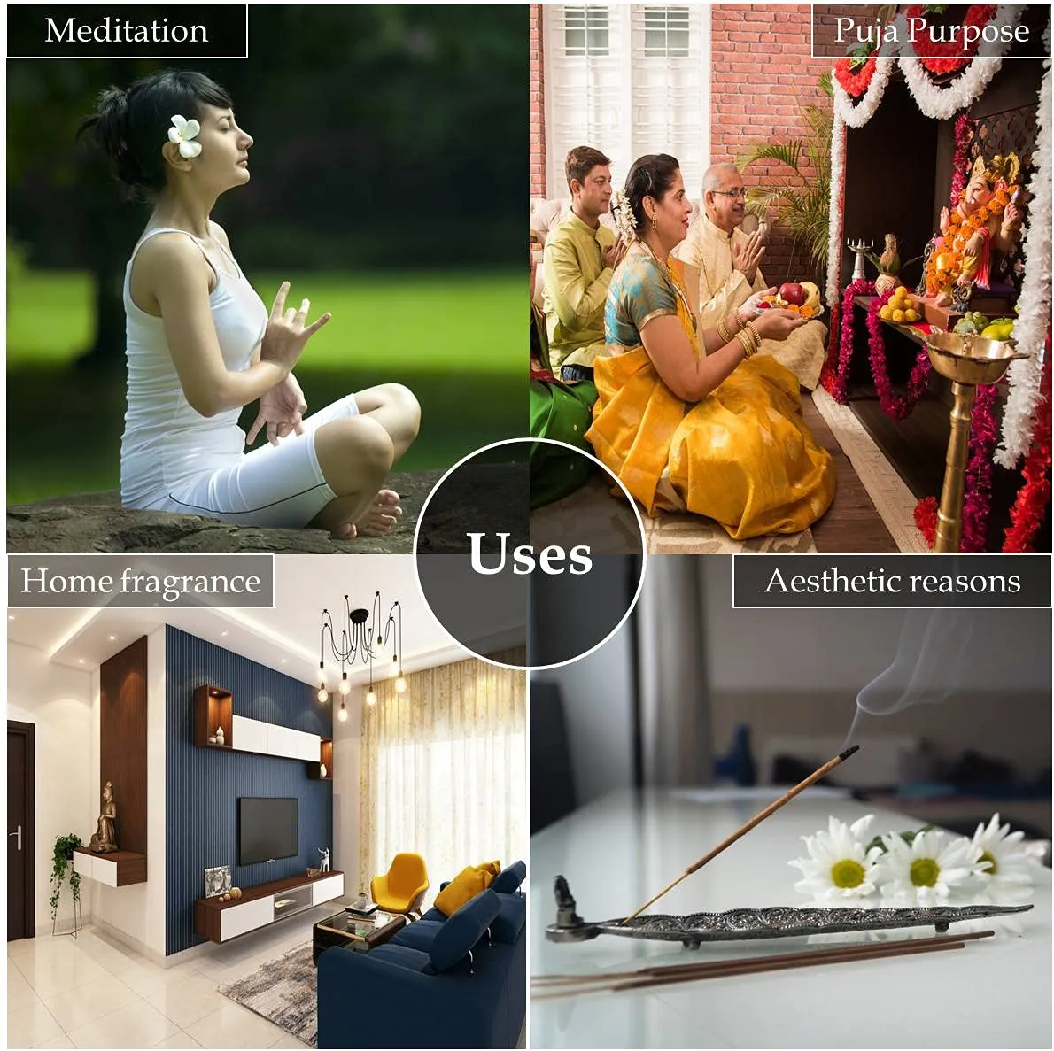 » HEM Precious 8 Assorted Incense Sticks Packs of 8 (15g Each)   2 Anubhuti Masala Incense Sticks (20g Each) (100% off)