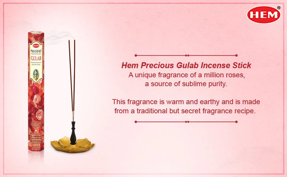 » HEM Precious Gulab Incense Sticks - Pack of 6 (20 Sticks Each) (100% off)
