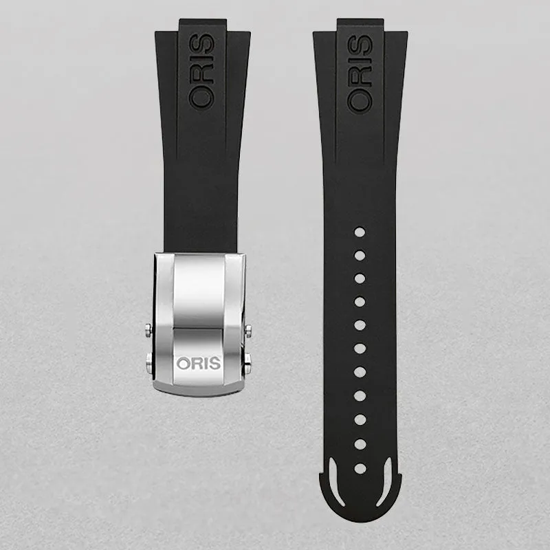 🎁 Oris Black Rubber Strap & Clasp 07 4 24 64EB Kit (100% off)