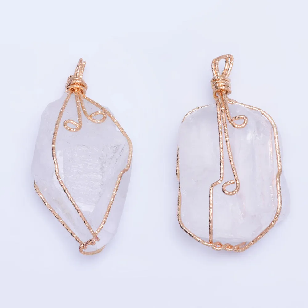 1 White 35*40mm  For Necklace Natural Stone Pendant  Fashion Jewelry Charm Crystal High Quality Pendant  Women'sFashion Handmade