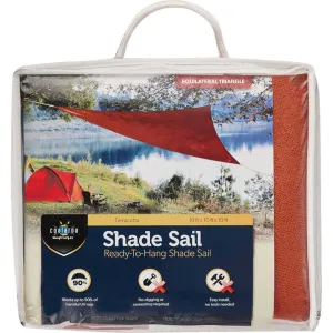10 Ft. Terracotta High Density Polyethylene Shade Sail Canopy