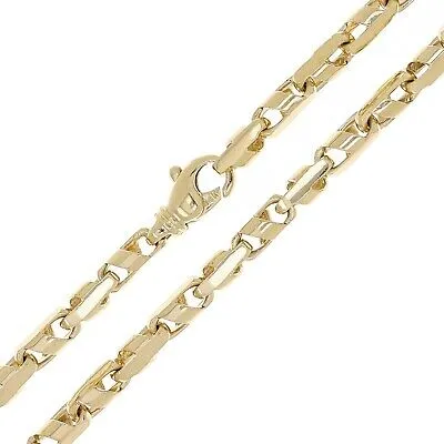 10k Yellow Gold Solid Handmade Fashion Link Necklace