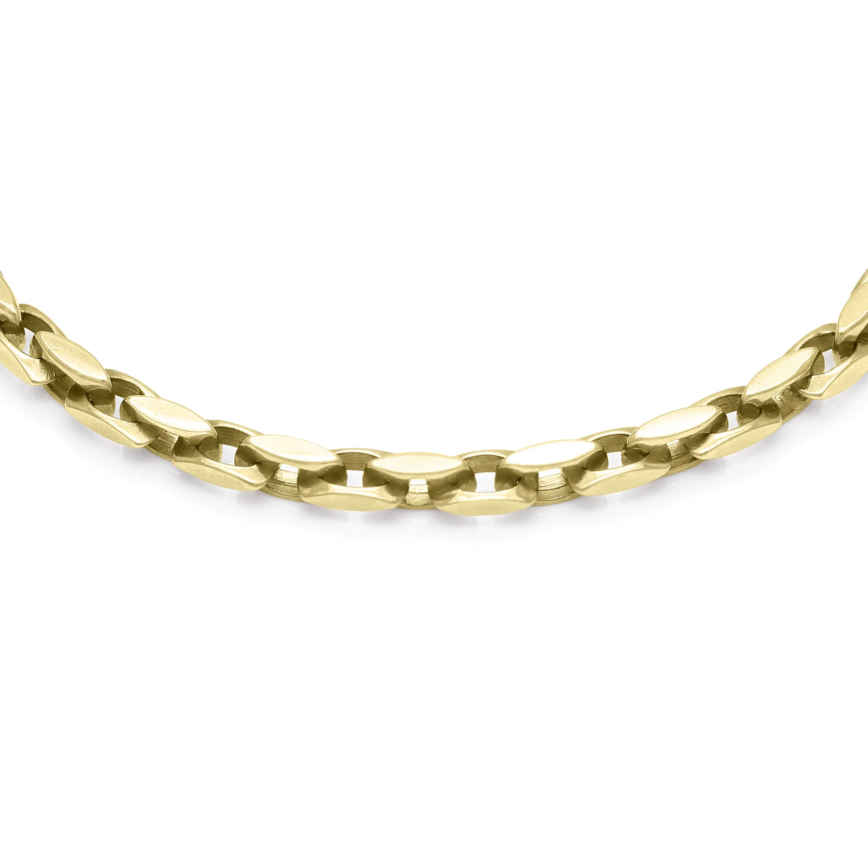 10k Yellow or White Gold Handmade Fashion Link Bracelet 7" - 9" 4.3mm