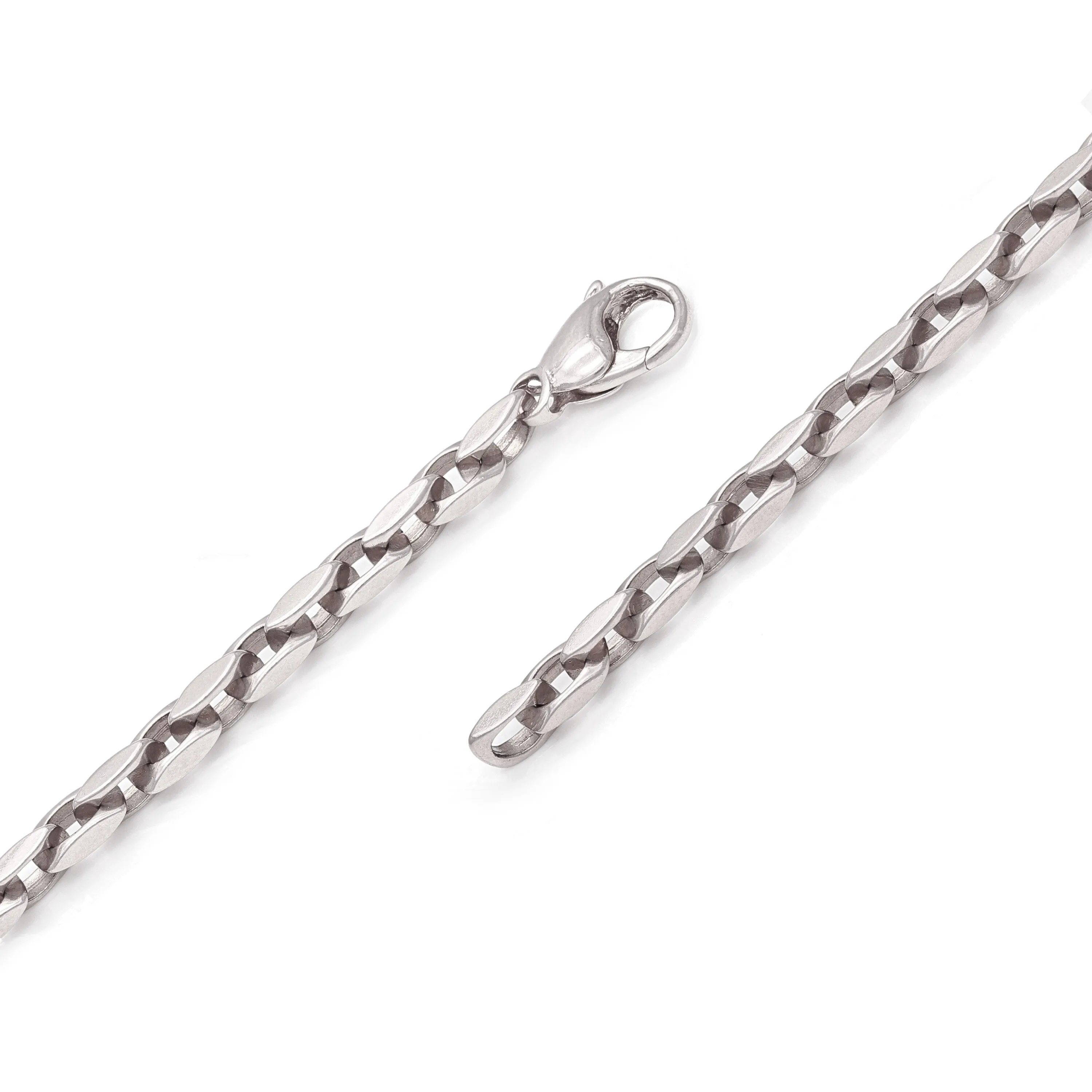 10k Yellow or White Gold Handmade Fashion Link Bracelet 7" - 9" 4.3mm