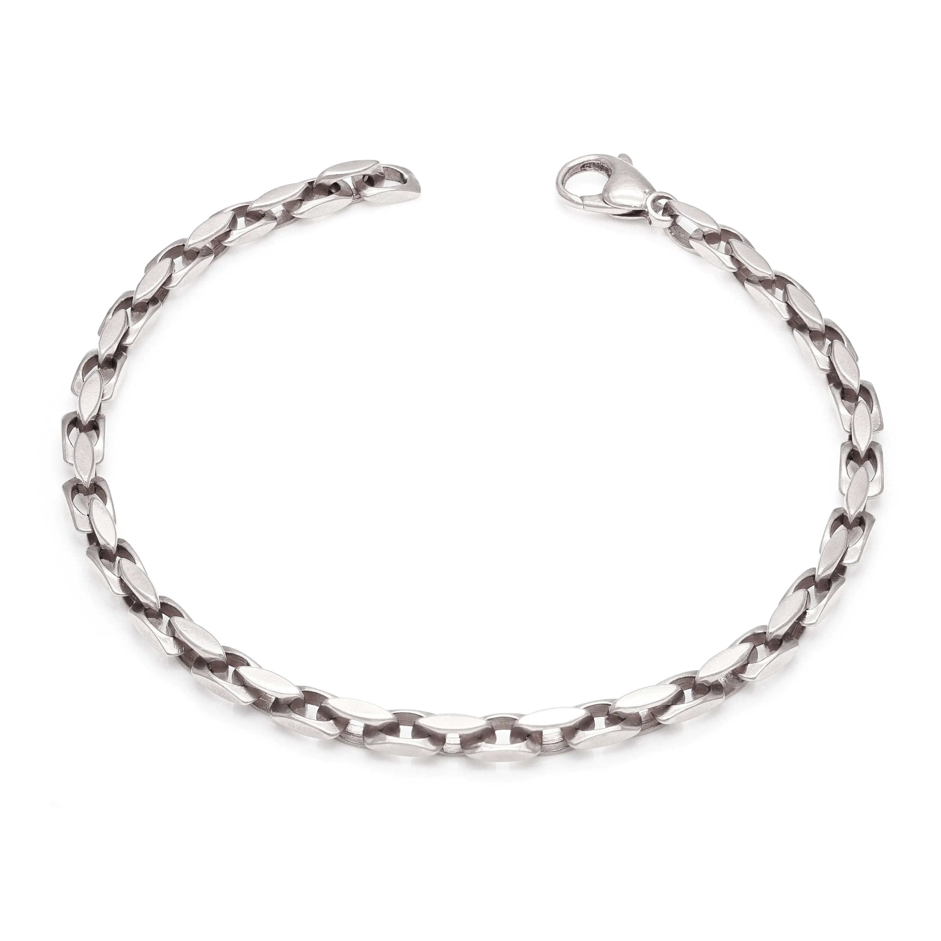 10k Yellow or White Gold Handmade Fashion Link Bracelet 7" - 9" 4.3mm