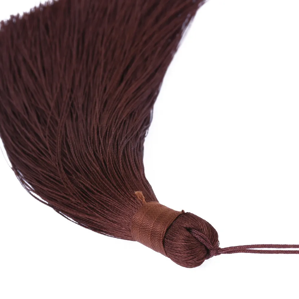 12cm Deep Coffee Silky Jewelry Tassels, Handmade Long Jewelry Making Tassels,Quality Fashion Tassels, 6pcs/lot