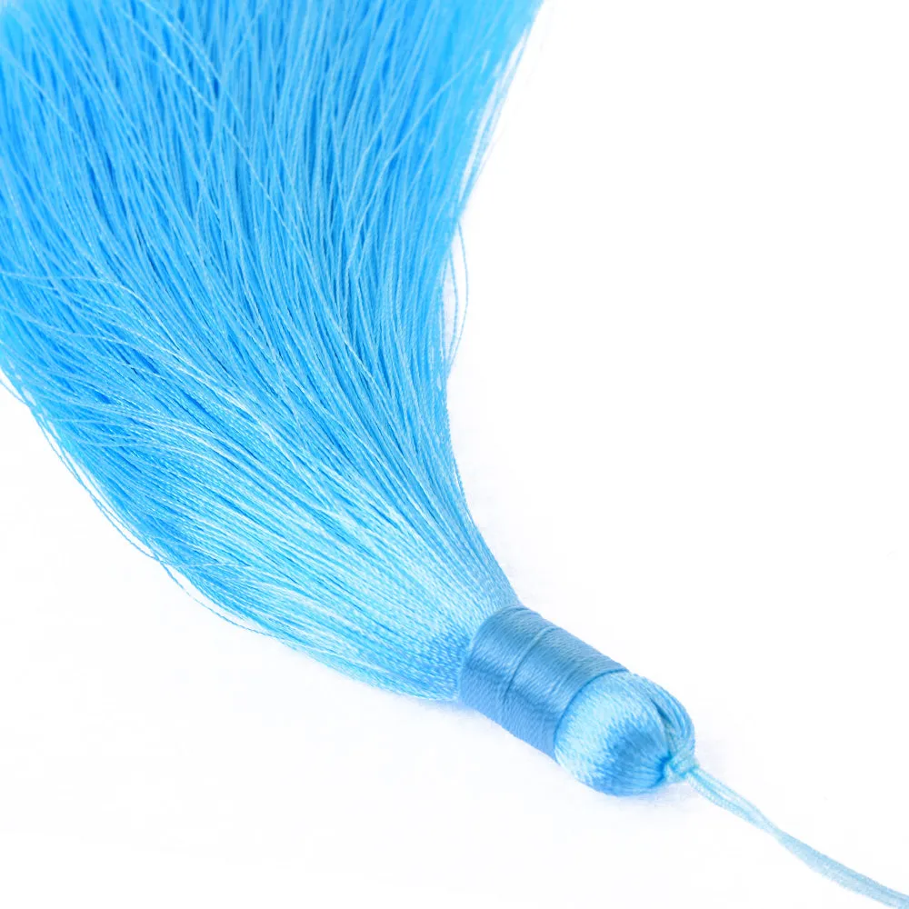 12cm Sky Blue Silky Jewelry Tassels, Handmade Long Jewelry Making Tassels,Quality Fashion Tassels, 6pcs/lot