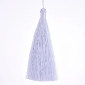 12cm White Silky Jewelry Tassels, Handmade Long Jewelry Making Tassels,Quality Fashion Tassels, 6pcs/lot