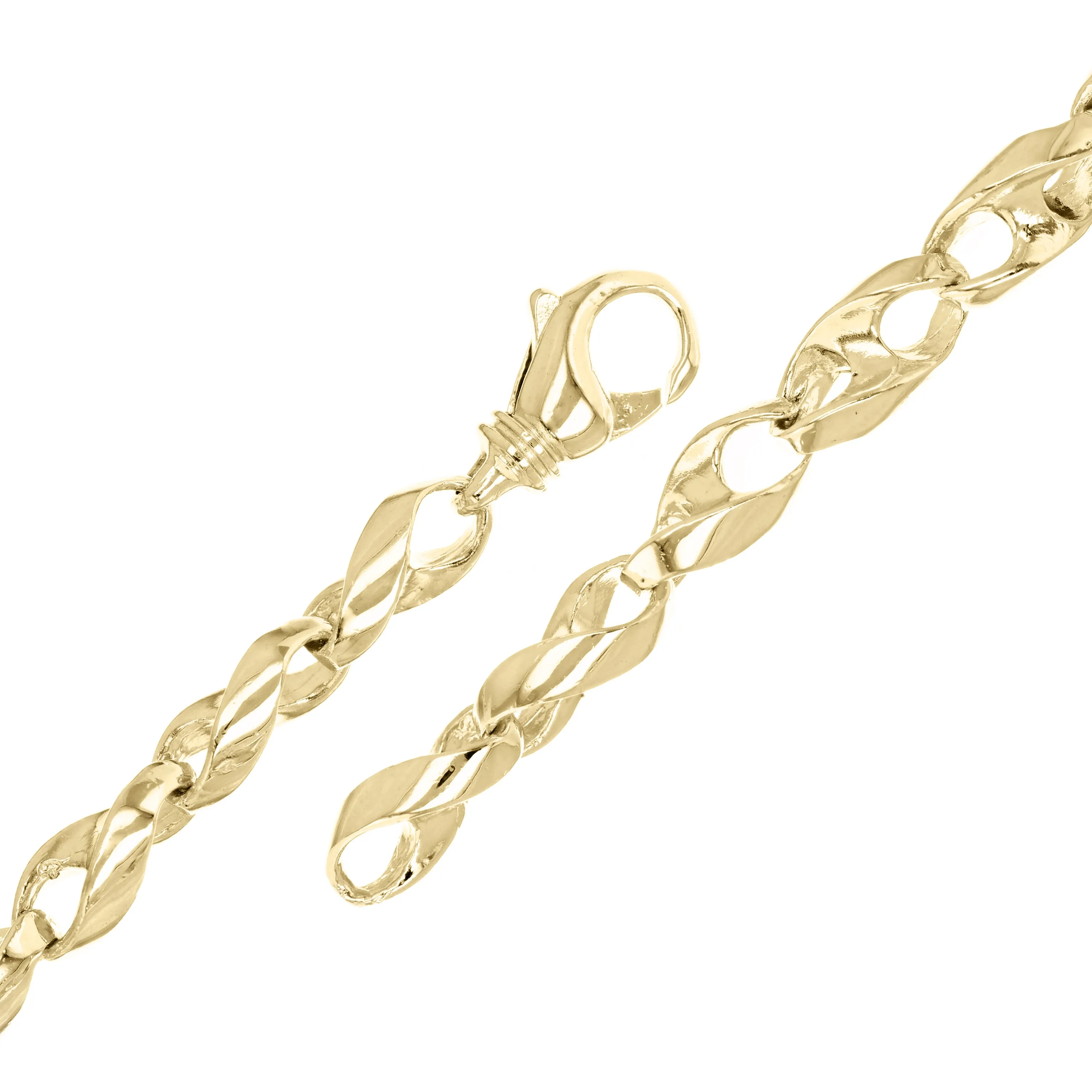 14k Yellow Gold Solid Handmade Fashion Link Bracelet