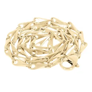 14k Yellow Gold Solid Handmade Fashion Link Chain Necklace 20" - 28" 3mm