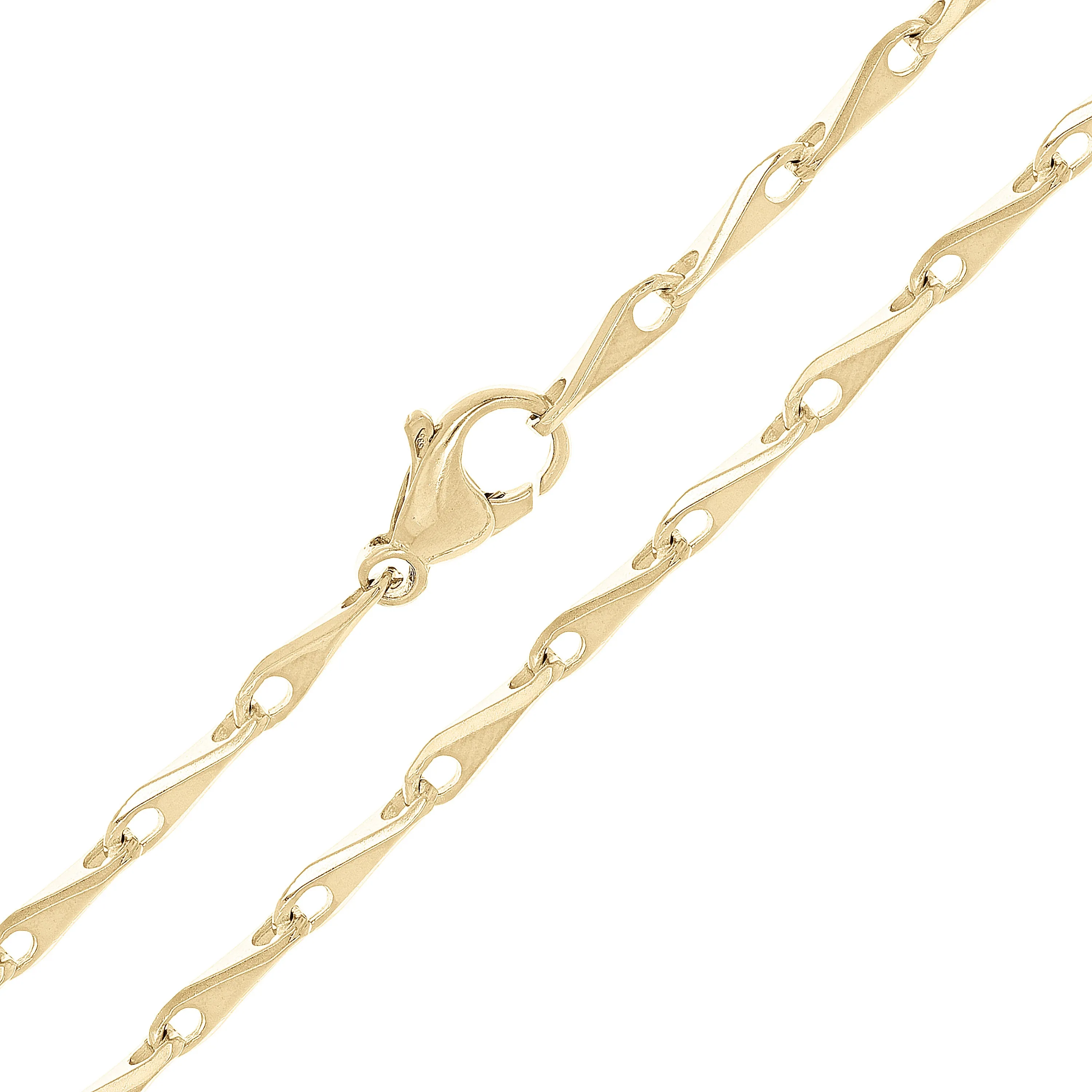 14k Yellow Gold Solid Handmade Fashion Link Chain Necklace 20" - 28" 3mm
