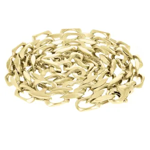 14k Yellow Gold Solid Handmade Fashion Link Chain Necklace 20" - 28" 5.5mm