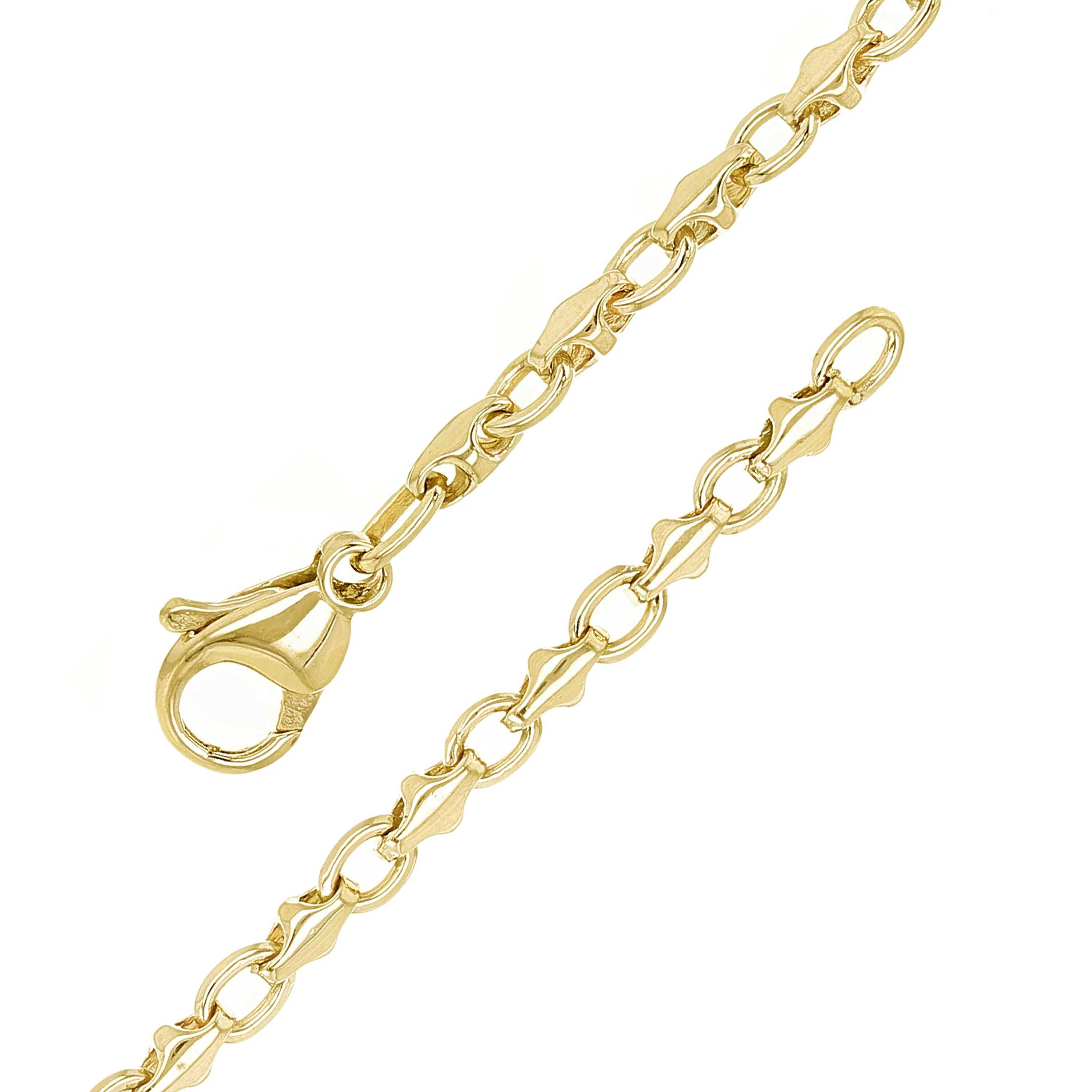 14k Yellow Gold Solid Handmade Fashion Link Necklace 20" 4mm 26 grams
