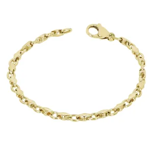 14k Yellow Gold Solid Handmade Fashion Link Necklace 20" 4mm 26 grams