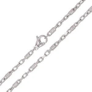 14k Yellow White or Rose Gold Handmade Fashion Link Necklace 24" 3.2mm