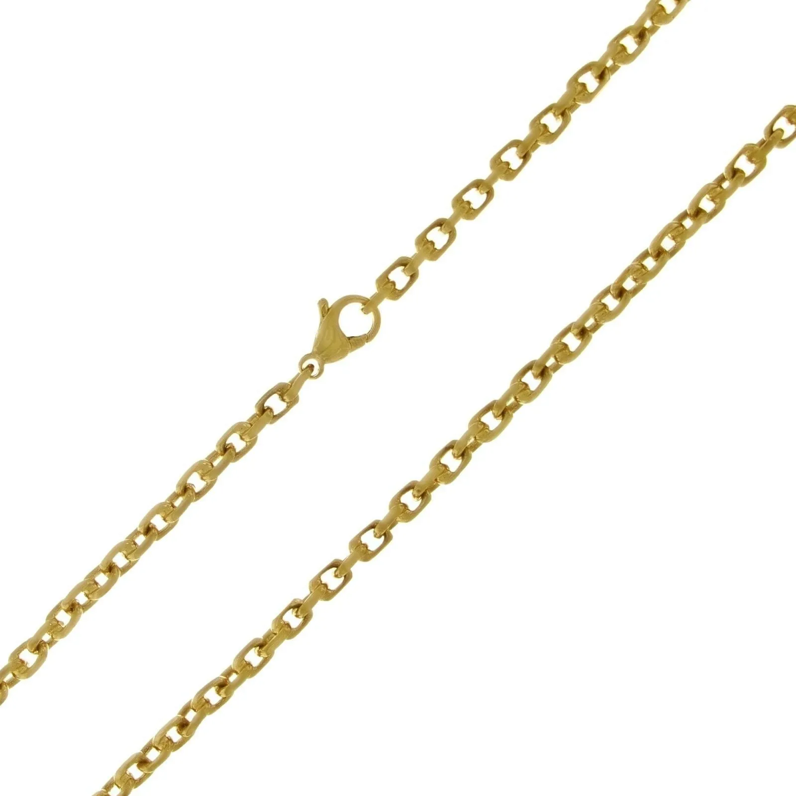 14k Yellow White or Rose Gold Handmade Fashion Link Necklace 4.5mm Various Lengths