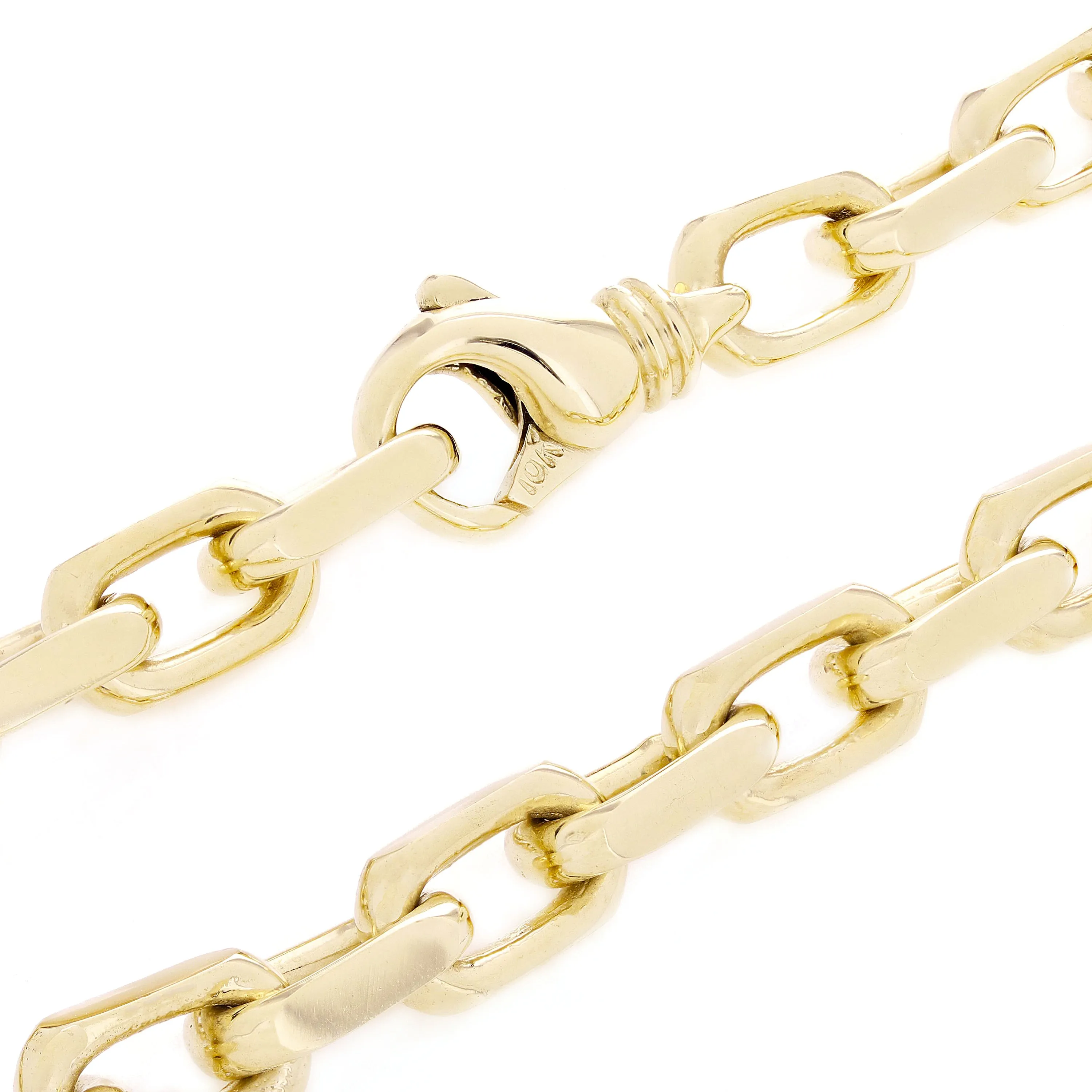14k Yellow White or Rose Gold Handmade Fashion Link Necklace 7.94mm Various Size