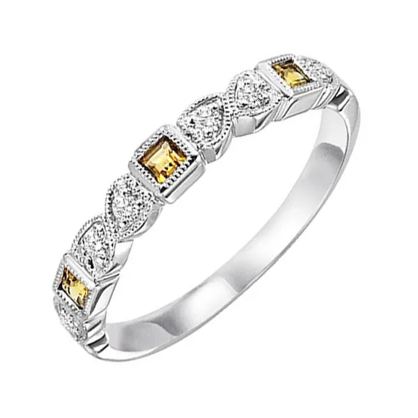 14KT White Gold & Diamond Sparkle Fashion Ring  - 1/10 ctw