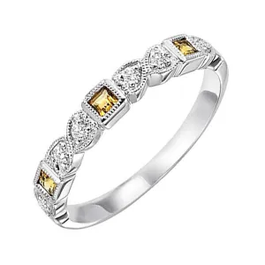 14KT White Gold & Diamond Sparkle Fashion Ring  - 1/10 ctw