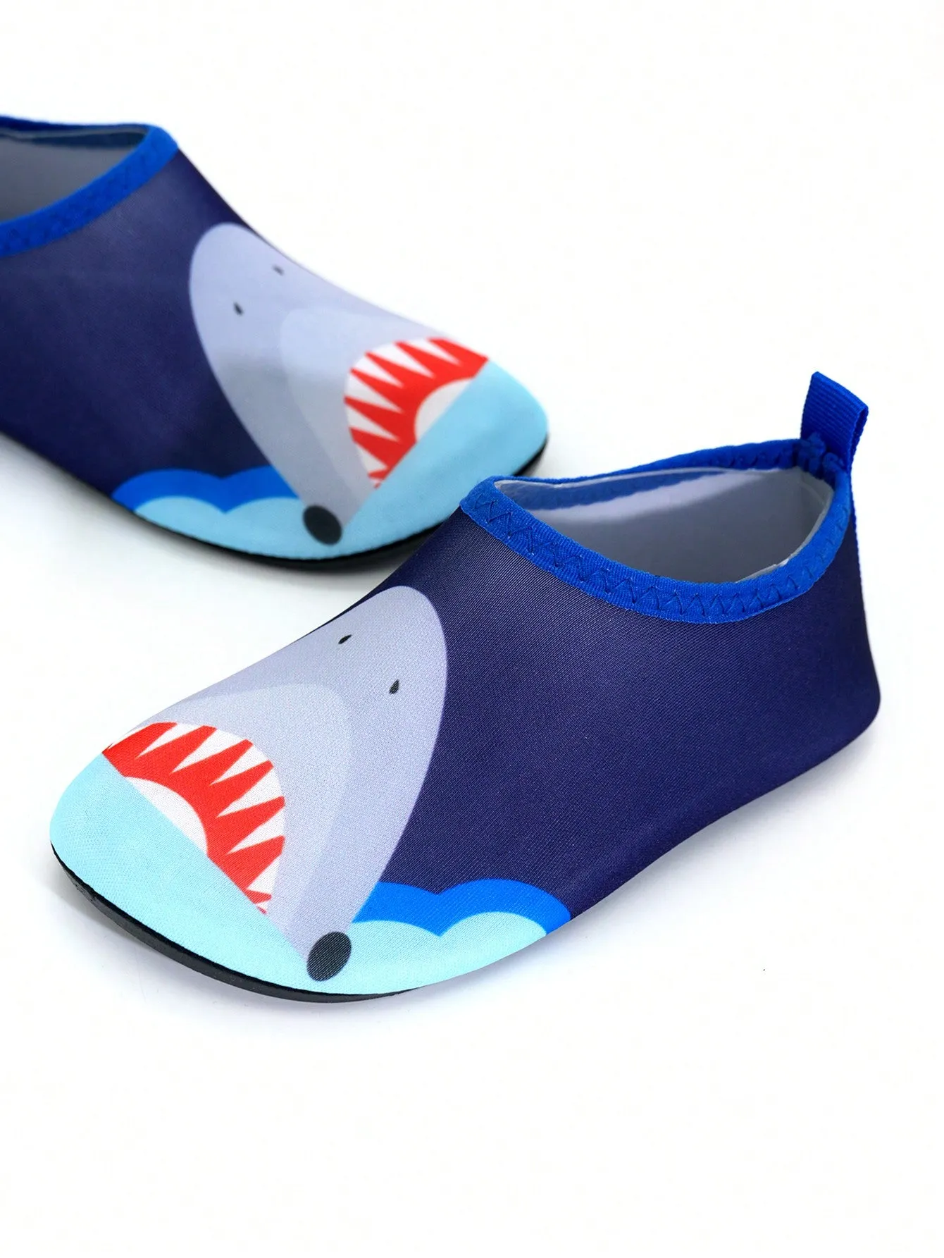 1pair Boys' Blue Rubber Anti-Slip Water Shoes FD