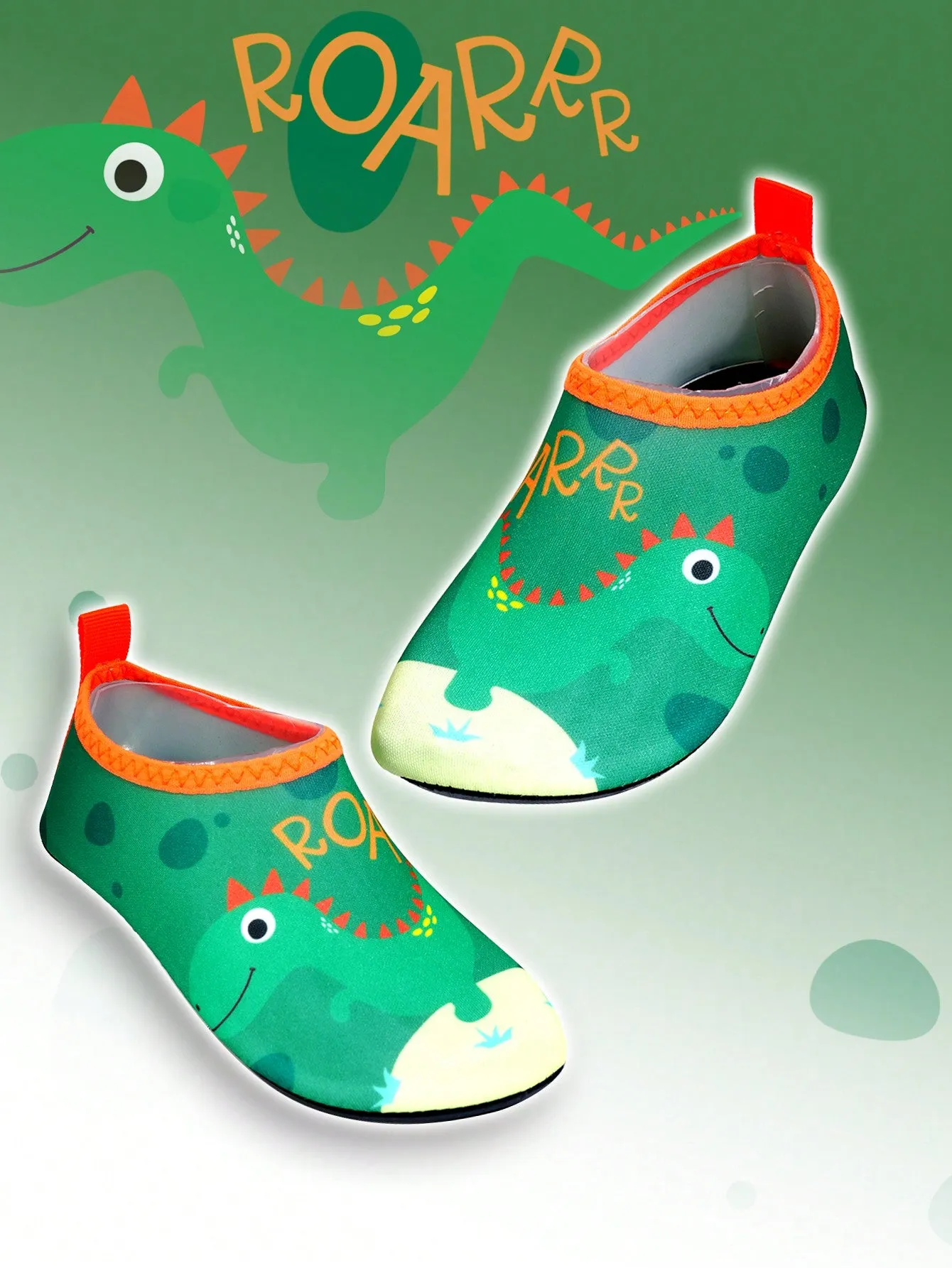 1pair Boys' Blue Rubber Anti-Slip Water Shoes FD