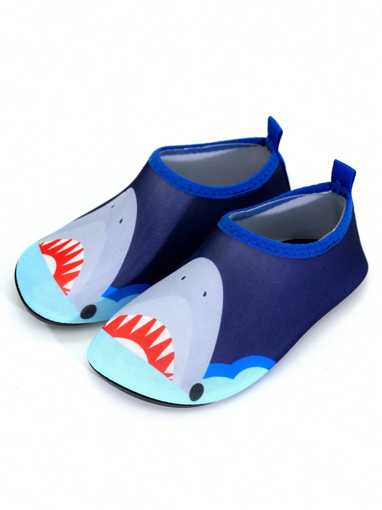 1pair Boys' Blue Rubber Anti-Slip Water Shoes FD