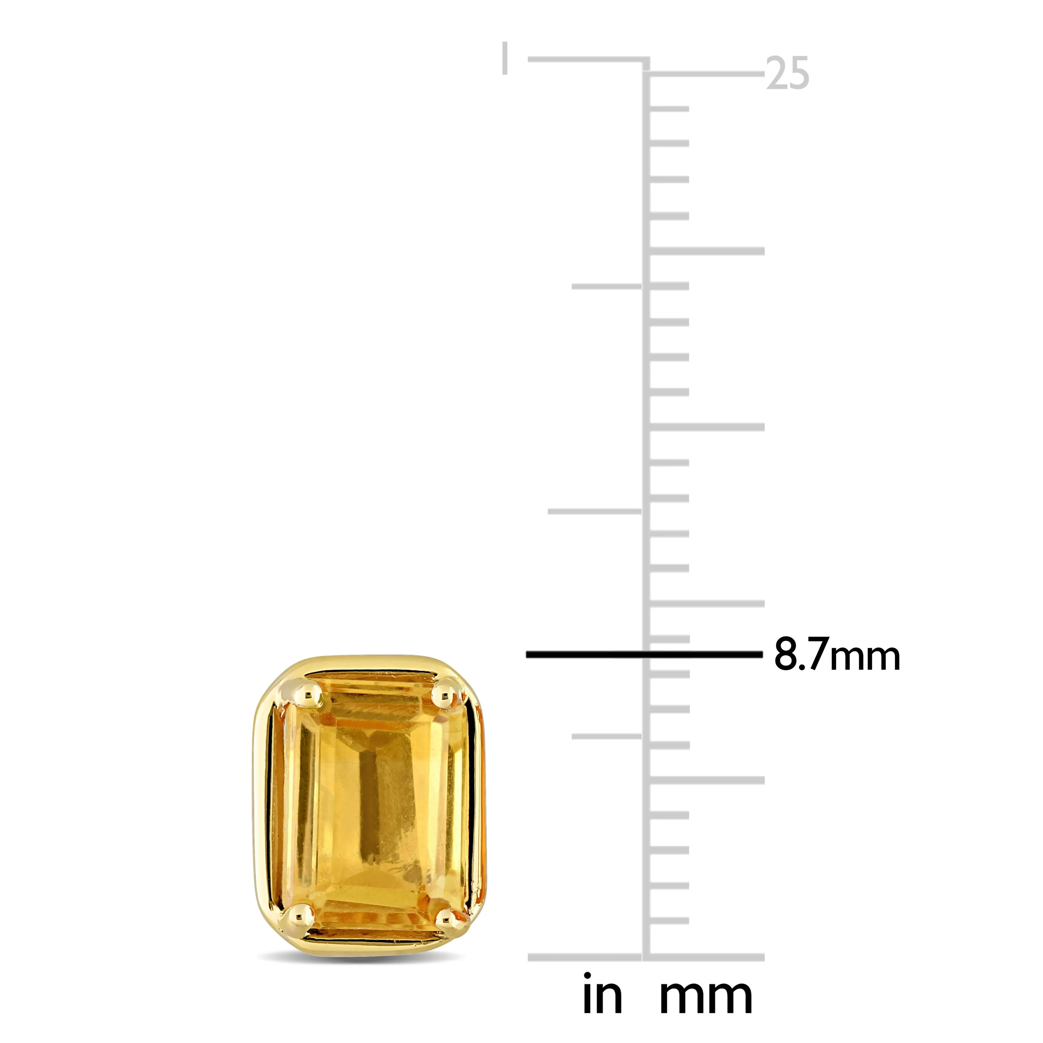 2 1/4 CT TGW Citrine Fashion Post Earrings 14k Yellow Gold
