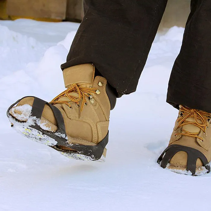 2-Pack: Unisex Attachable Anti Slip Anti-Skid Ice-Traction Cleats Over Shoe/Boot