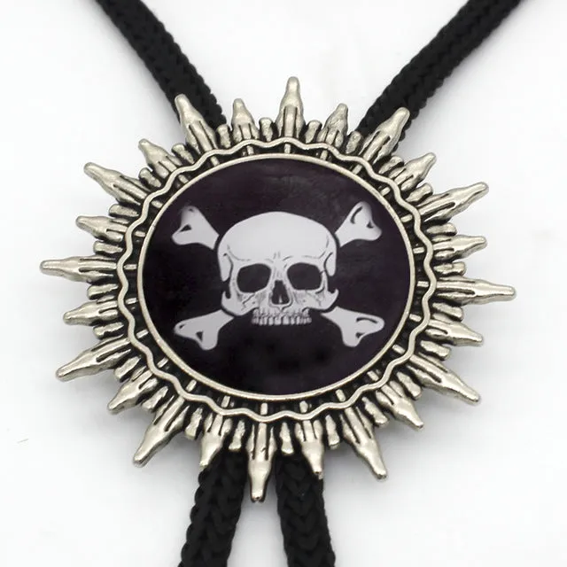 2017 Western Bolo Tie Antique Design Skull  Cowboy Bolo Tie for Men Neck Tie Suit Shirt Accessories Slide Adjustable