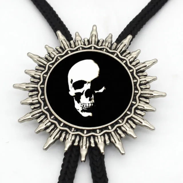2017 Western Bolo Tie Antique Design Skull  Cowboy Bolo Tie for Men Neck Tie Suit Shirt Accessories Slide Adjustable