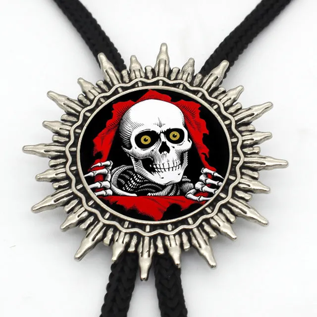 2017 Western Bolo Tie Antique Design Skull  Cowboy Bolo Tie for Men Neck Tie Suit Shirt Accessories Slide Adjustable
