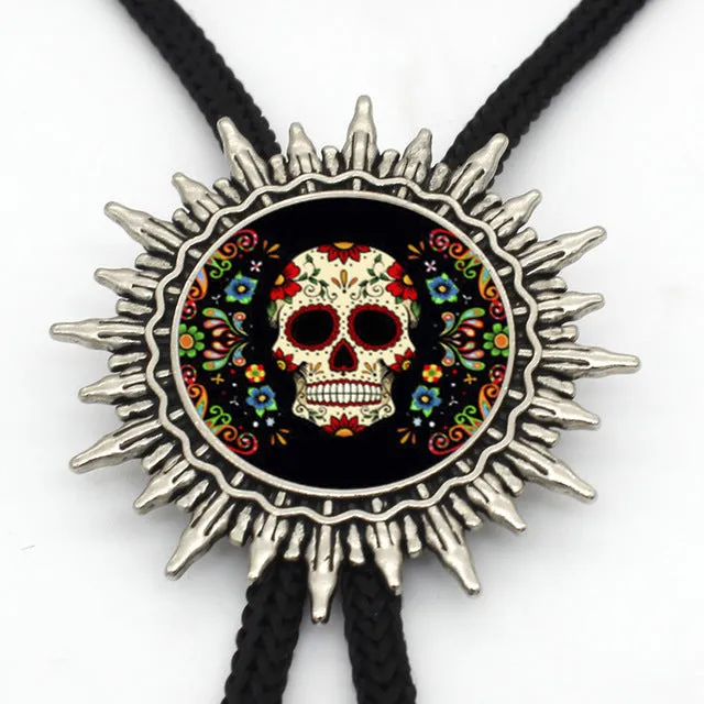 2017 Western Bolo Tie Antique Design Skull  Cowboy Bolo Tie for Men Neck Tie Suit Shirt Accessories Slide Adjustable
