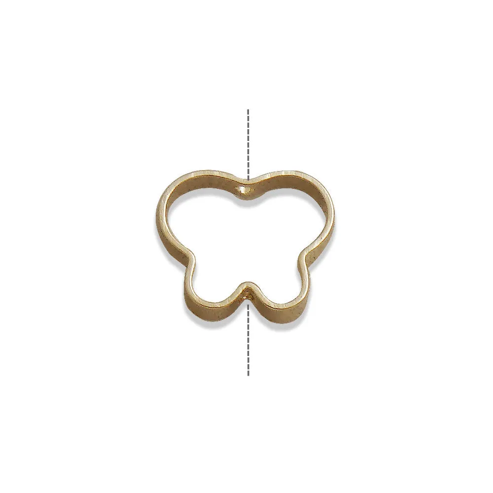 20PCS 14K Gold Filled Butterfly Bead Frame, Brass Bead Frame for 6mm beads, bracelet necklace jewelry making supplies 10420950