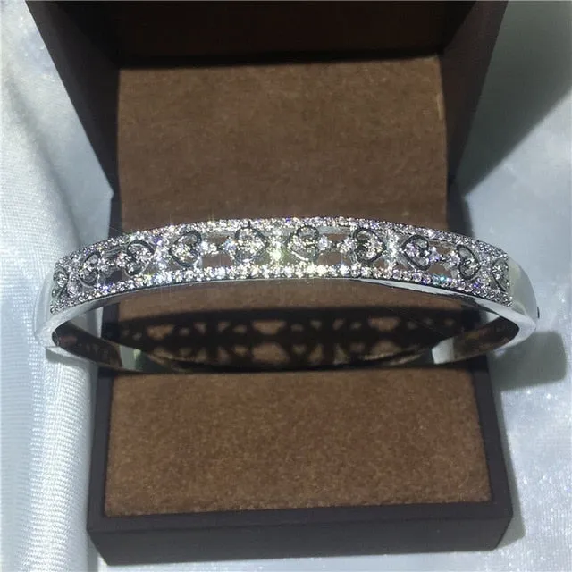 27 Styles Handmade bangle White Gold Filled Party bracelets Bangles