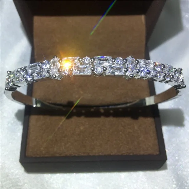 27 Styles Handmade bangle White Gold Filled Party bracelets Bangles