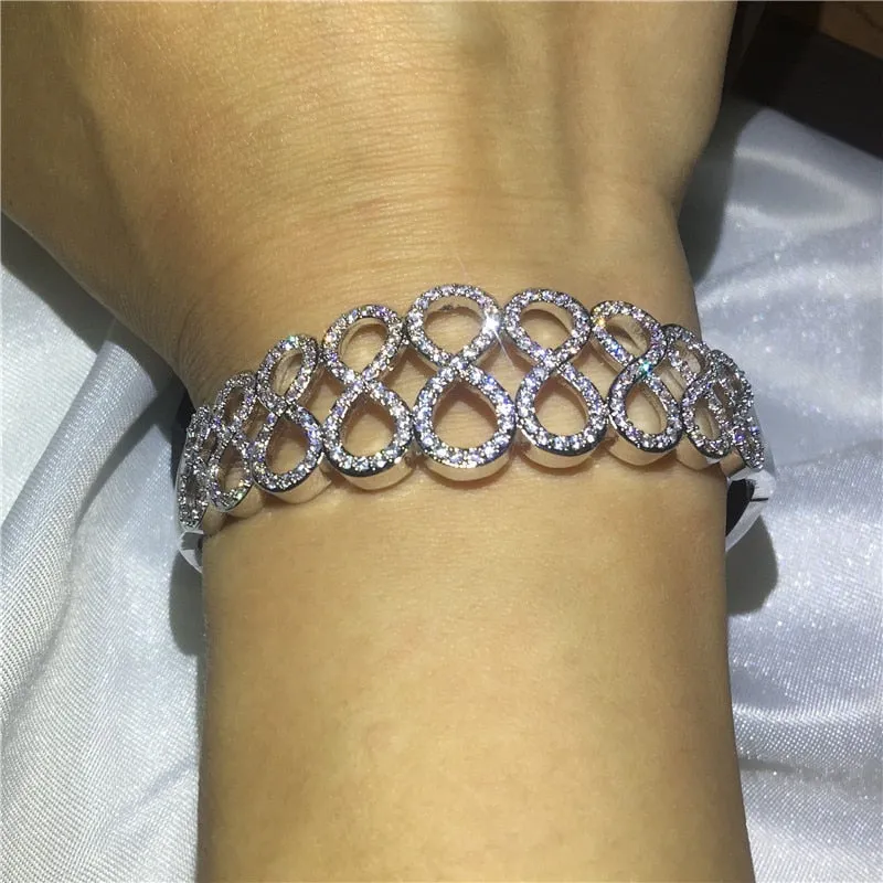 27 Styles Handmade bangle White Gold Filled Party bracelets Bangles