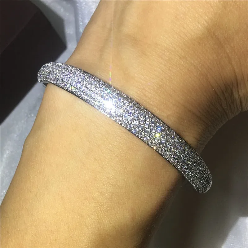 27 Styles Handmade bangle White Gold Filled Party bracelets Bangles