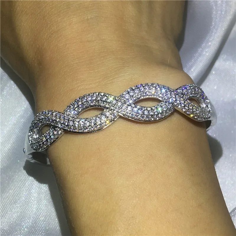 27 Styles Handmade bangle White Gold Filled Party bracelets Bangles