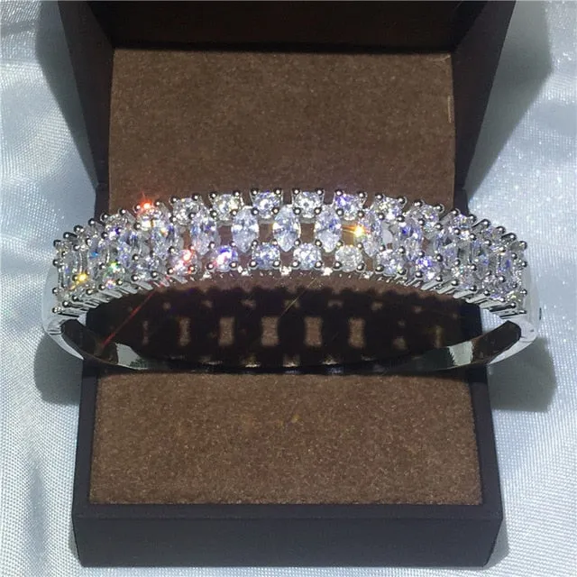 27 Styles Handmade bangle White Gold Filled Party bracelets Bangles
