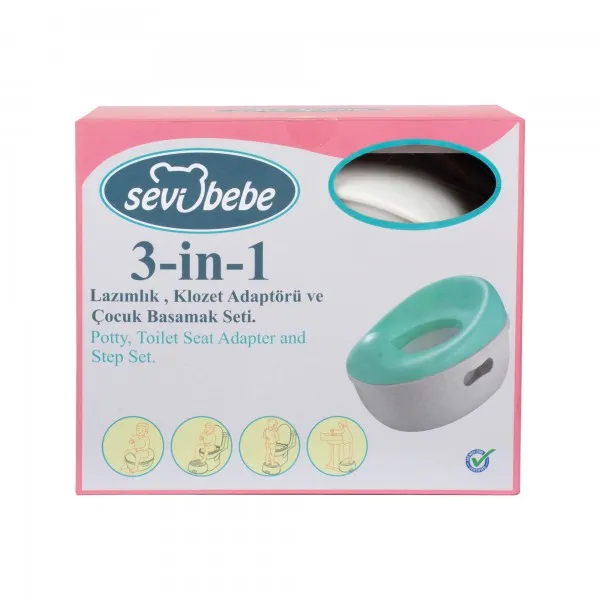 3-in-1 Toilet Training Set Pink