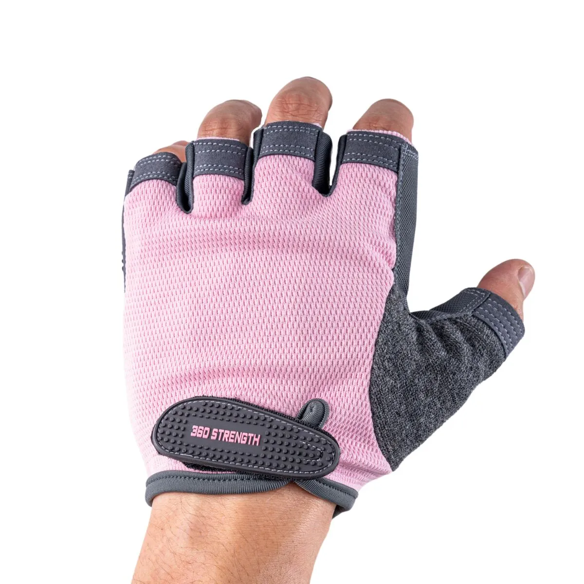 360 Strength Weight Training Glove - Pink/Grey