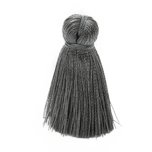 3cm Silky Tassels,Deep Gray Fashion Mala Necklace Tassels, Handmade Jewelry Tassels, 20pcs/lot