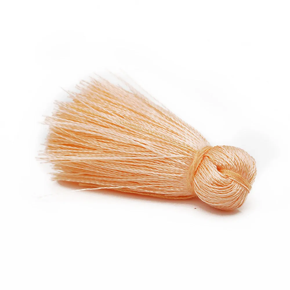 3cm Silky Tassels,Rubber Pink Fashion Mala Necklace Tassels, Handmade Jewelry Tassels, 20pcs/lot