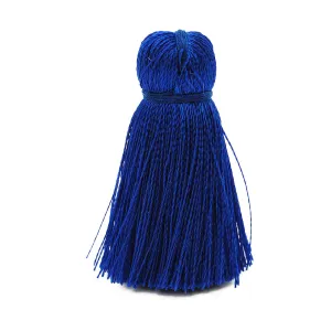 3cm Silky Tassels,Sapphire Blue Fashion Mala Necklace Tassels, Handmade Jewelry Tassels, 20pcs/lot