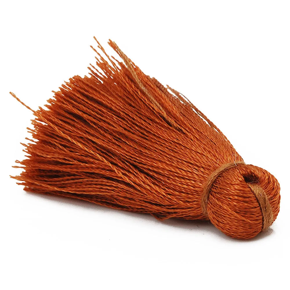 4cm Silky Tassels,Coffee Handmade Long Jewelry Tassels,Fashion Mala Necklace Tassels, 20pcs/lot