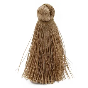 4cm Silky Tassels,Khaki Handmade Long Jewelry Tassels,Fashion Mala Necklace Tassels, 20pcs/lot