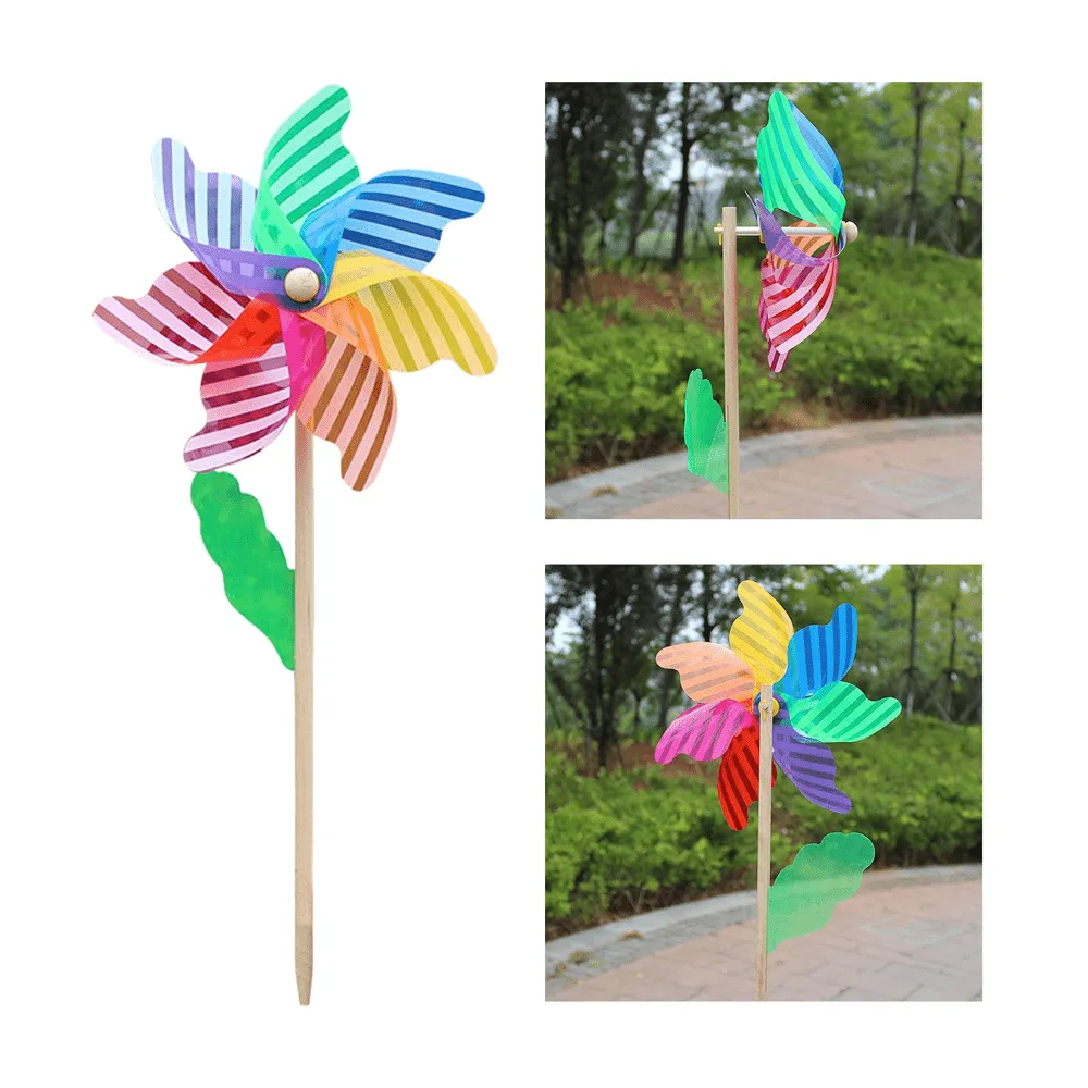 6 Pack Colorful Garden Wind Wheel Spinners