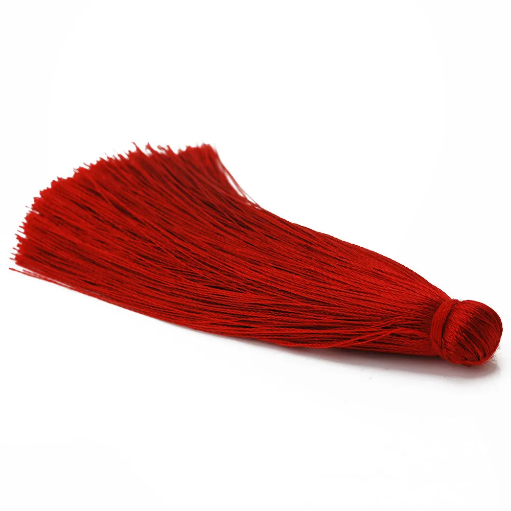 8cm Red Silky Jewelry Tassels,Colorful Handmade Long Jewelry Making Tassels,Quality Fashion Tassels, 20pcs/lot