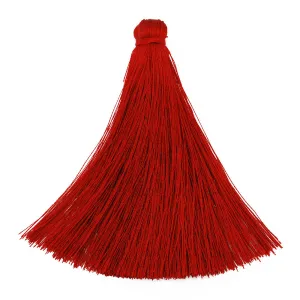 8cm Red Silky Jewelry Tassels,Colorful Handmade Long Jewelry Making Tassels,Quality Fashion Tassels, 20pcs/lot