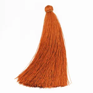8cm Silky Tassels,Handmade Long Jewelry Tassels,Coffe Color, Fashion Mala Necklace Tassels, 20pcs/lot